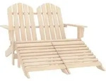 Adirondack-gartenbank 2-sitzer Mit Fu&szlig;teil Tannenholz - Vidaxl