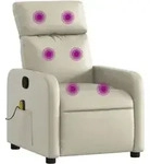 Massagesessel Creme Kunstleder - Vidaxl
