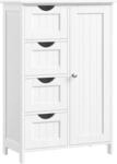 Badezimmer-bodenschrank, Holzschrank Mit 4 Schubladen, Einzelt&uuml;r, Verstellbares