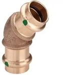 Bogen 45 Grad Mit Sc Sanpress 2226 In 22mm Rotguss - Viega