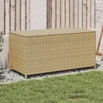 Gartentruhe Beige 190l Poly Rattan - Vidaxl