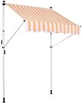Clp - Klemm-markise Westerly 350x120 Cm Wei&szlig;/gelb