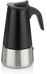 Kaffeekanne Aus Edelstahl, 0,3 L (6 Tassen), Durchmesser 10 X 19,5 Cm, Schwarz Und