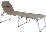 Xxl Aluminium Gartenliege 200 X 70 Cm - Taupe - Relax Sonnenliege Mit Kopfkissen