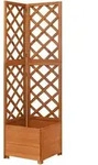 Eck-spalier Mit Pflanzkasten 40x40x150cm Massivholz Tanne Vidaxl