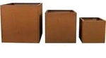 Designer-blumenk&uuml;bel Aus Cortenstahl Vivo 28 X 28 X 27 Cm Pflanztopf In