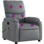 Massagesessel Grau Kunstleder - Vidaxl