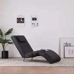 Vidaxl - Massage-chaiselongue Mit Kissen Schwarz Kunstleder