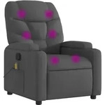 Massagesessel Dunkelgrau Stoff - Vidaxl