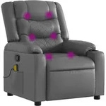 Massagesessel Grau Kunstleder - Vidaxl