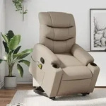 Massagesessel Mit Aufstehhilfe Cappuccino-braun Kunstleder Vidaxl