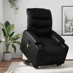 Vidaxl - Massagesessel Mit Aufstehhilfe Elektrisch Schwarz Kunstleder