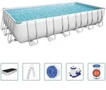 Power Steel Pool-set Rechteckig 732x366x132 Cm Bestway