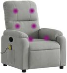 Massagesessel Hellgrau Mikrofasergewebe - Vidaxl