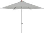 Doppler Mittelmastschirm "push Up" &Oslash;300 Cm, Hellgrau, Bezug Aus 100% Polyester,