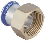 Mapress Edelstahl &Uuml;bergang Mit &Uuml;berwurfmutter, D 22mm, Di 26mm, G 1 1/4' - Geberit