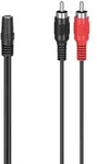 Hama 00205186 Audio-kabel 0,1 M 2 X Rca 3.5mm Schwarz, Rot