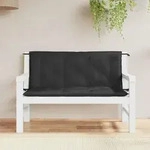 Gartenbank-auflagen 2 Stk. Schwarz 120x50x7 Cm Oxford-gewebe Vidaxl