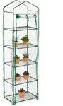 Relaxdays - Gew&auml;chshaus Balkon, Hbt: 193 X 58 X 36 Cm, 5 Etagen, Eisen & Pvc-folie,