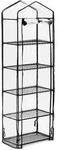 Relaxdays - Gew&auml;chshaus Balkon, Hbt: 193 X 58 X 36 Cm, 5 Etagen, Eisen & Pvc-folie,