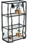 Relaxdays Gew&auml;chshaus Balkon, Pvc-folie, Stahl, Hbt: 80 X 48 X 24,5 Cm,