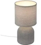Tischlampe Mit Stoffschirm, Kabelschalter, Keramikfu&szlig;, Lampe, Nachttischlampe,