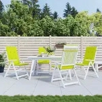 Vidaxl Gartenstuhlauflagen F&uuml;r Hochlehner 4 Stk. Knallgr&uuml;n 120x50x3 Cm