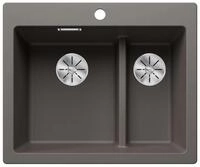Blanco Einbaubecken Pleon 6 Split, Silgranit, Vulkangrau, Handbedienung