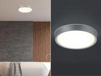Led Bad Deckenleuchte Clarimo In Grau, Ip44 &Oslash; 33cm