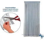 Maximex T&uuml;rvorhang Grau-wei&szlig;, Zuschneidbar, Grau, Polyester Grau Wei&szlig; - Grau
