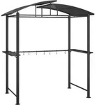 Grillpavillon Mit Seitenregalen Anthrazit 210x114x230 Cm Stahl Vidaxl