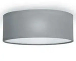 Deckenlampe Ceiling Dream, Stoff Grau / Abdeckung Satiniert, &Oslash; 30cm