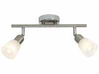 Lampe Bethany led Spotrohr 2flg eisen/chrom/weiß-alabaster 2x LED-D45, E14, 4W