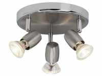 Lampe Wesley led Spotrondell 3flg eisen/chrom 3x LED-PAR51, GU10, 5W