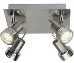 Lampe Kassandra Led Spotplatte 4flg Eisen/chrom 4x Led-par51, Gu10, 3w