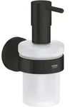 Quickfix Start - Seifenspender Mit Halter, Glas/schwarz Matt 411952430 - Grohe