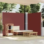 Vidaxl Retractable Side Awning Brown 180x600 Cm