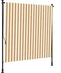 Au&szlig;enrollo Orange Und Wei&szlig; 150x270 Cm Stoff Und Stahl Vidaxl
