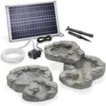 Esotec Bachlaufschalen-set 3-teilig Mit Solarpumpe Naturstein-optik 101310
