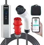 Vevor Typ2 Ev Ladekabel F&uuml;r Elektrofahrzeug 32a Ladeger&auml;t Mit Cee 32 Stecker