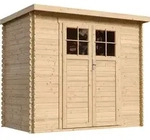 Holzhaus Gartenhaus - Gartenschuppen Holz Mit Boden Impr&auml;gnierte B239xl142xh200 Cm/