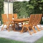 7-tlg. Garten-essgruppe Massivholz Akazie Vidaxl