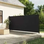 Seitenmarkise Ausziehbar Schwarz 180x500 Cm Vidaxl