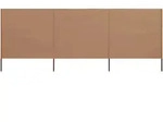 3-teiliges Windschutzgewebe 400 X 80 Cm Taupe Vidaxl