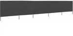 5-teiliges Windschutzgewebe 600 X 80 Cm Anthrazit Vidaxl