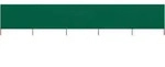 Vidaxl 5-panel Wind Screen Fabric 600x80 Cm Green