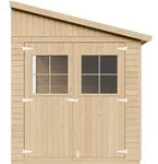Holz Gartenschuppen (ohne Seitenwand) - Abstellkammer Mit Fenstern - H244x211x318