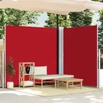 Seitenmarkise Ausziehbar Rot 220x600 Cm - Vidaxl