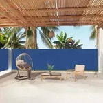 Seitenmarkise Ausziehbar Blau 160x1000 Cm - Vidaxl