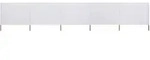 Vidaxl 5-panel Wind Screen Fabric 600x80 Cm Sand White